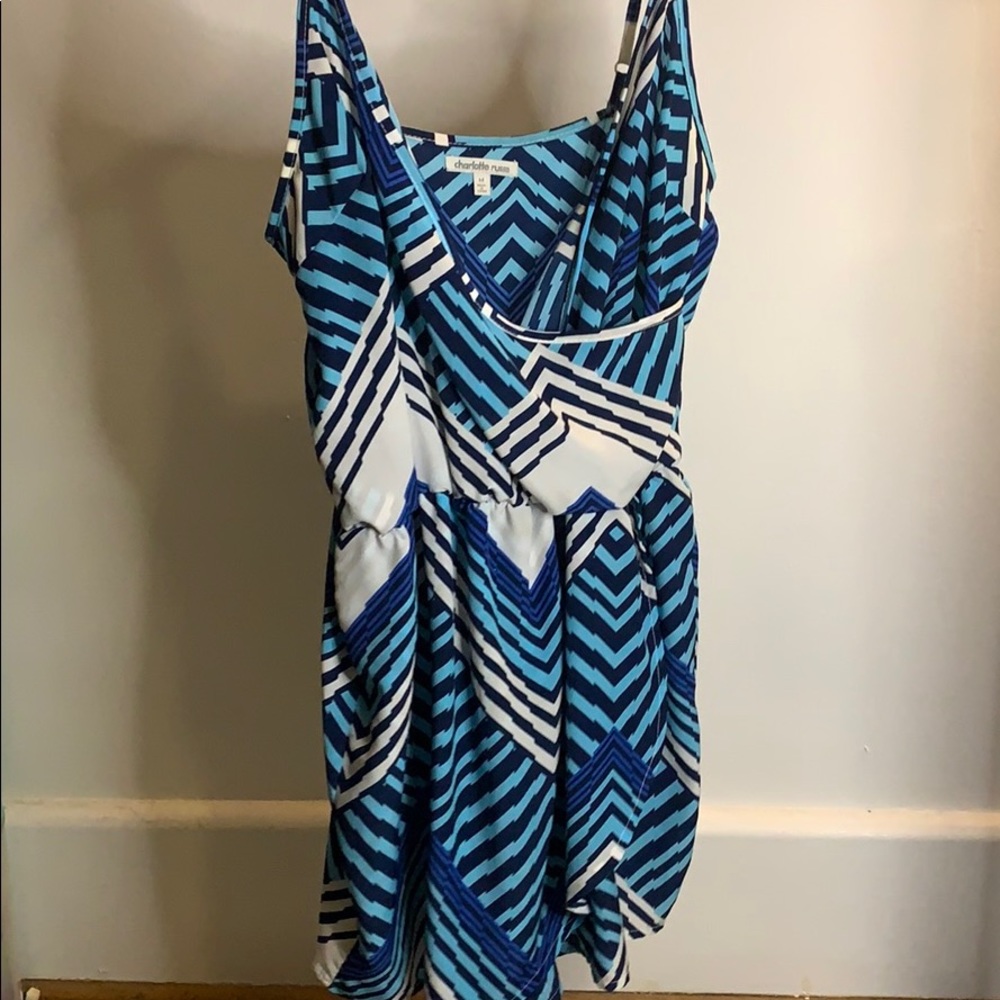Blue & white Charlotte Rouse romper
